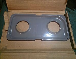 GE WB34K10014 Gray Left Double Drip Pan Unit OEM Gas Range Cooktop